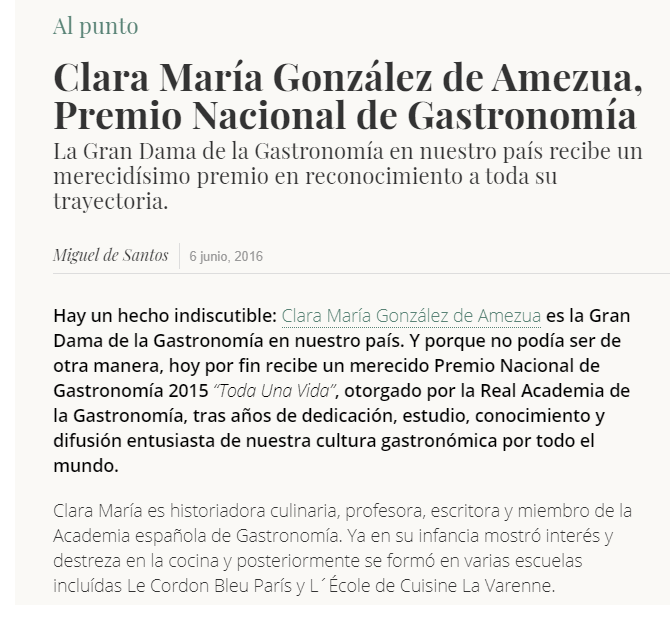 PREMIO NACIONAL DE GASTRONOMÍA